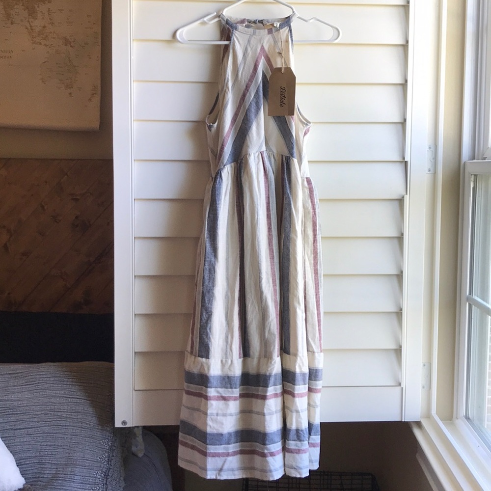 Midi Halter Top Geometric Dress